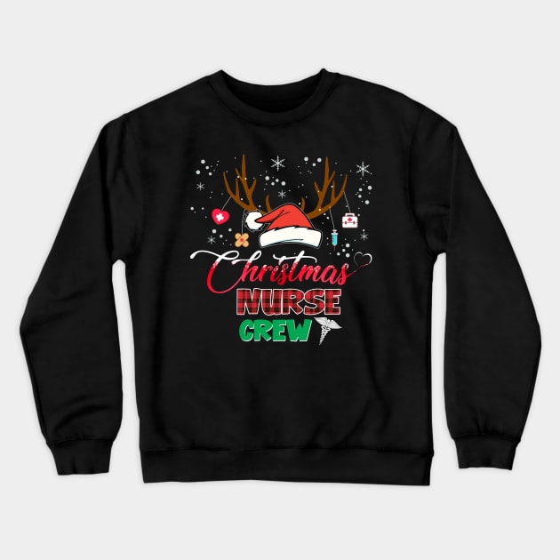 Christmas Nurse Crew Crewneck Sweatshirt by Ohooha